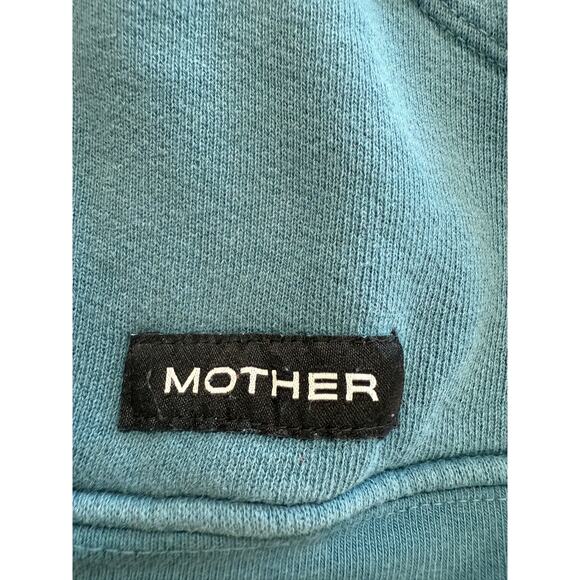 "MOTHER" Blue/Green Hoodie SZ L Kangaroo Pocket Plz Read Description Final Sale! - Picture 5 of 12